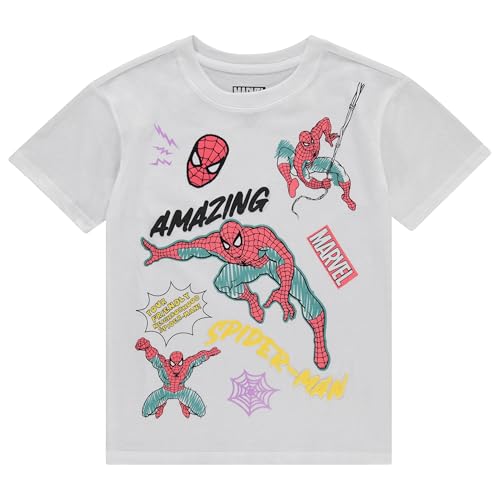 Marvel Amazing Spiderman Super Hero Girls Short Sleeve T-Shirt- Little and Big Girl Sizes 4-16