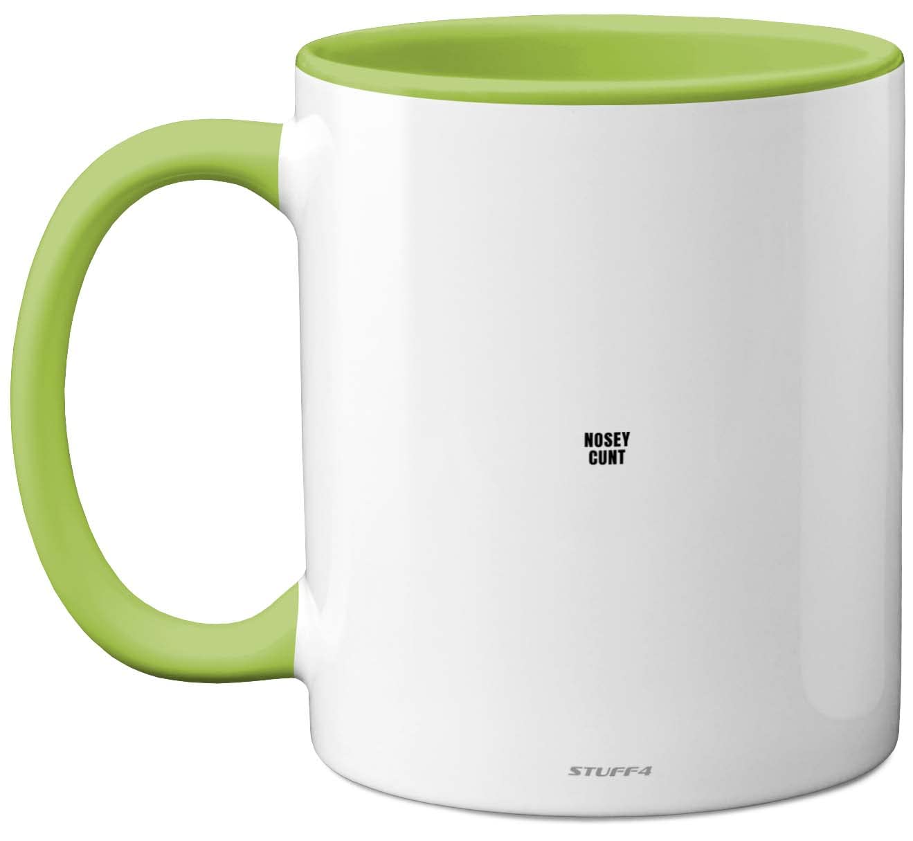 Nosey C**t Mug - Fun Sarcastic Gifts for Work Colleagues, Crude Rude Xmas Gift, Novelty Christmas Mug for Friends, Funny Secret Santa Gifts, 11oz Ceramic Dishwasher Safe Green Coffee Cup