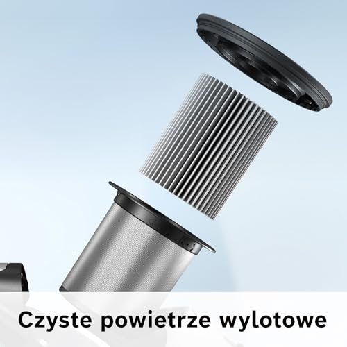 Bosch Unlimited 7 ProHygienic Aqua, Odkurzacz Bezprzewodowy 2w1 z Funkcją Mycia, DynamicAqua Mop, Elektroszczotka do Wszystkich Podłóg, Kolor Biały, BCS71HYG2