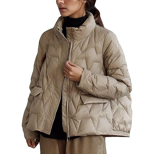 Veste de transition pour femme et manteau d'hiver court avec capuche isolante
