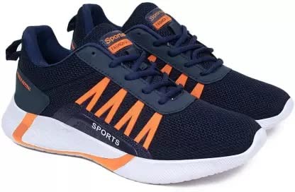 Trendy Running Shoes for Men Sneakers for Men (Color- Blue & Orange)(KE-03141) Size-6(8) N-picture-53