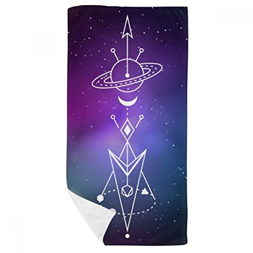 Serviette de bain douce contre la peau irritée format 35x70cm imprimé alien multicolor