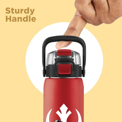 Image of Milton Steel Force 900 Thermoware Water Bottle 600 ml with One Touch Safety Lock & Twin Lid Sip or Gulp, Long Hours Hot & Cold, Leak Proof, ISI Certified, PU Insulated, for Kids, Gym, School, Maroon