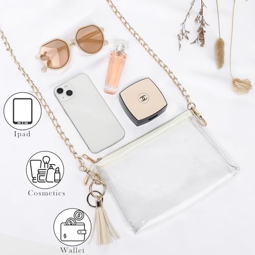 Image of YGR Womens Clear Bag for Stadium Events PVC Small Crossbody Purse for Concert, Party Sports Stadium Approved Present