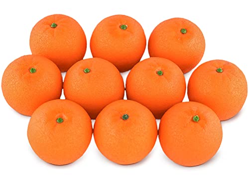 Samyo 10Pcs Artificial Lifelike Simulation Orange Set Fake Fruit For House Kitchen Party Decoration #TOP16