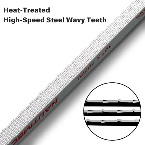 HAUTMEC 10" Hacksaw Blades 32 TPI – 10 Pack Bi-Metal Replacement Blades with High-Speed Steel Teeth and Spring Steel Body, Professional Grade, Fits Most Hacksaw Frames by HAUTMEC - Used condition - Image 4