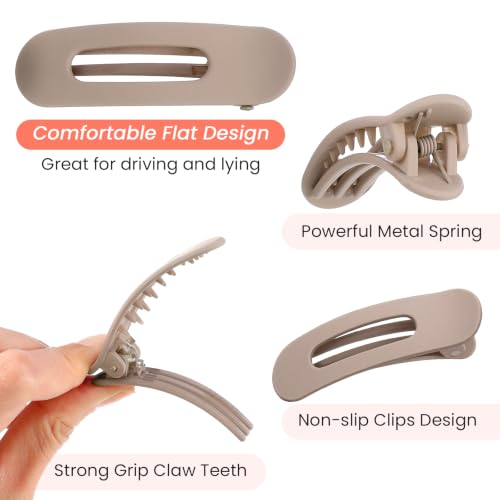 Ymapinc 6 Stück Französisches Haarklammer Flachen Haarspangen Damen für Dicke Haar Rutschfest Hair Clip für den Alltag Frauen und Mädchen(6 x 1.8cm)