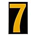Brady 5890-7, 58907 Bradylite Reflective Number and Letter, (12 Packs of 25 pcs)