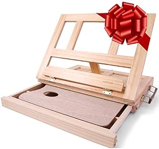 Desk Easel - Table Desk Top Easel Box with Art Supply Storage Drawer, Adjustable Easel for Painting, Drawing & Sketching