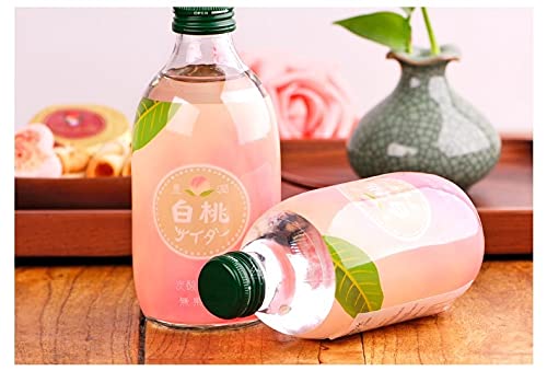 Tomomasu Japanese Peach Cider Soft Drink (6 Pack, Total Of 60Fl.oz) #TOP3