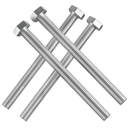 Image of 3 /8-16 x 5-1 /2 inch (5 /8 to 7 inch Optional) Hex Head Screw Bolt, Stainless Steel 18-8(304), Fully Threaded,10pcs