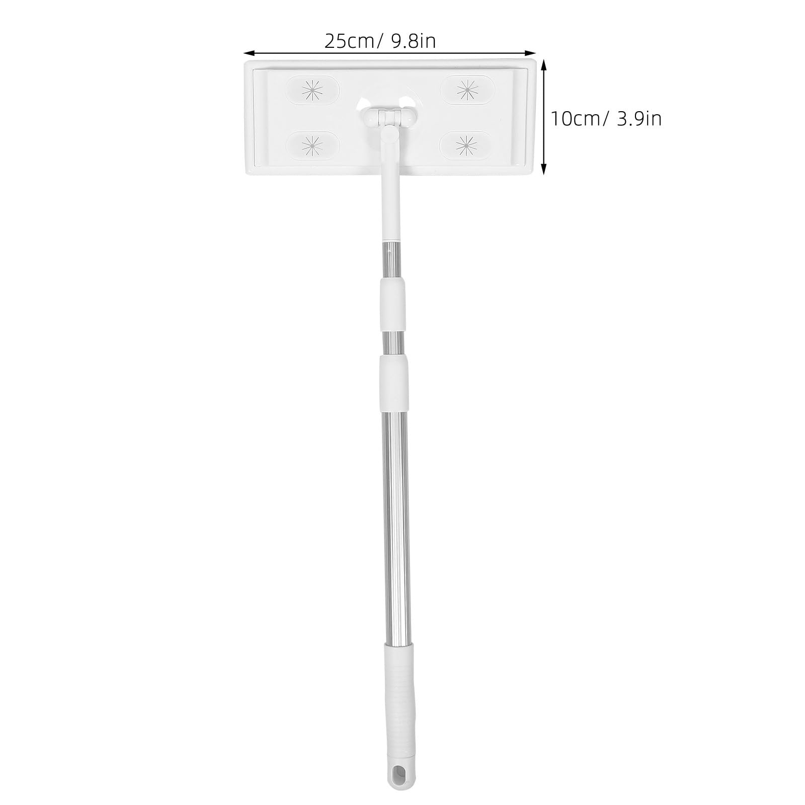 Mopa Plana de Hilo con Varilla Telescópica de Aluminio Recogedor Electrostático de Polvo para Limpieza del Hogar Rotación Duradera y Fácil de Usar