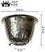 Monarch Rain Chains Aluminum Hammered Cup Rain Chain, 8.5 ft Pewter Powder Coated Aluminum Decorative Rain Catcher Chain for Gutters, Pewter Aluminum Rain Gutter Replacement Downspout