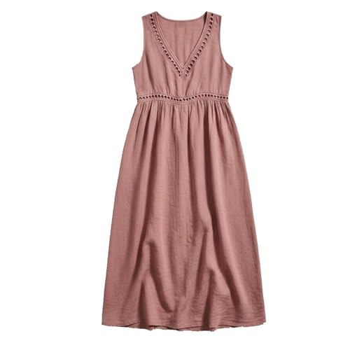 Robe chic et élégante lin naturel coupe épurée été - 3