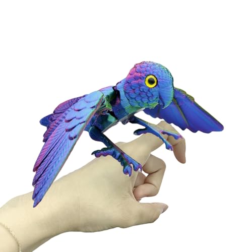 MAVLENT 3D Printed Parrot Animals Toys - Flexible Fidget Toys for Adults, Home Office Decor, Stocking Stuffers Bulk, Birthday Party Halloween (Random)
