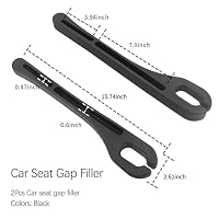 SSNNUU 2PCS Car Seat Gap Filler Organizer with Phone Holder,[Upgrade Version] Car Seat Gap Organizer for Prevent Falling,Essential Car Accessories Car Side Seat Gap Filler (Black) — image 2