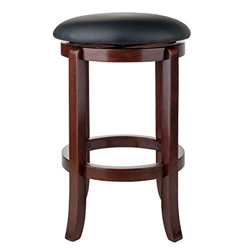 Winsome Walcott Swivel Bar Stool, 24", Walnut #TOP5