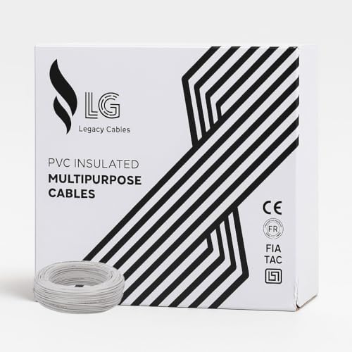 Image of LG Legacy Cable 2.5mm | 90m | FR PVC Insulated CCA Copper Wire | Single Core Multi-Strand House Wiring Cable (White, 2.5mm) 10 gauge