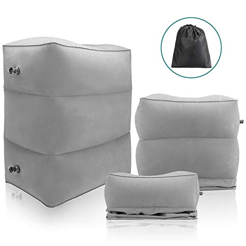 Maliton Inflatable Travel Foot Rest Pillow- Toddler & Kids Bed Airplane Bed, Inflatable