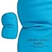 Focustree Squish Bean Bed Microbead Pillow Bolster Tube Body Pillow Smooth Cool Touch Fabric Neck & Back Support Throw Travel Pillow Fun Colors (Turquoise Blue)