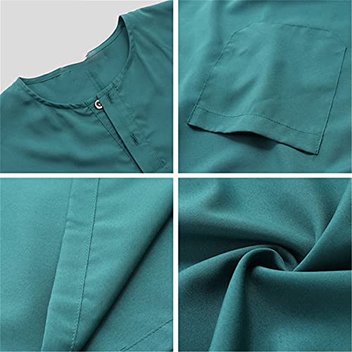 Caftan islamique homme manche courte vêtement ample rétro - 7
