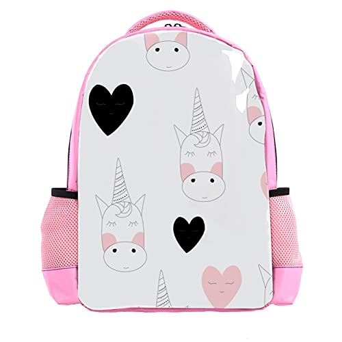 Sac à dos d'école bleu licorne enfants : grand volume sans douleur pour le primaire