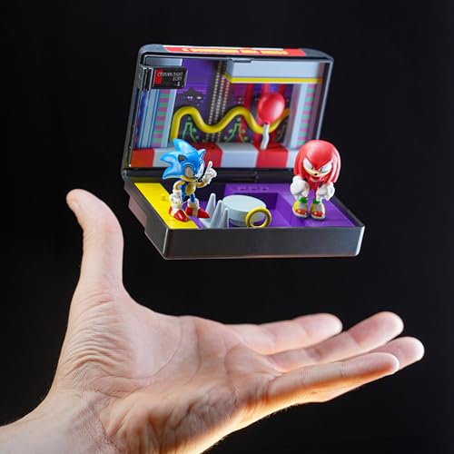 Image of Console Heroes Sonic the Hedgehog 3 Diorama Playset - Mini Sonic & Knuckles Figures with Carnival Night Zone - SEGA Genesis Collectible Cartridge
