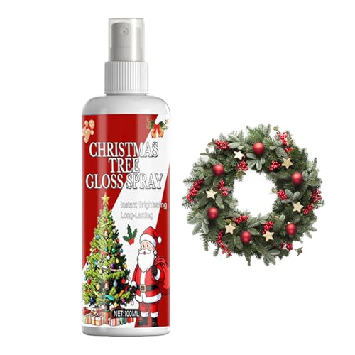 Limpiador de Plantas Artificiales - 100 ml Agente de Limpieza para Adornos - Spray Brillo Para Árbol Navidad | Para Bolas Pino Coronas Navideñas Festival Invierno Exposición Hogar Exterior