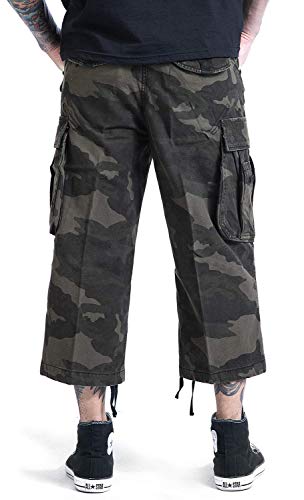 Brandit Industry Vintage 3/4 Shorts, Uomo, Darkcamo, M - 5