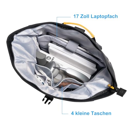 Sac à dos ordinateur 17 pouces imperméable pour vélo et bureau