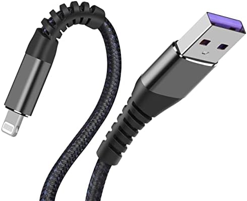 [ Apple MFi Certified 2 pack ] iPhone Charger 2M/6ft Lightning Cable Nylon Braided Long Fast Charging Cables for Apple iPhone 13 12/11/11Pro/11Max/ X/XS/XR/XS Max/8/7/6/5S/SE/iPad Mini Air (Blue)