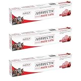 Ivermectin Horse Paste 1.87% Dewormer - Apple Flavored Equine Wormer, 6.08g Single Dose Syringe - Broad-Spectrum Control for Horses Up to 1250 lb