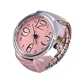 Reloj de Anillo de Dedo, Reloj de 8colors, Decoration Men for Women Watch (Pink)