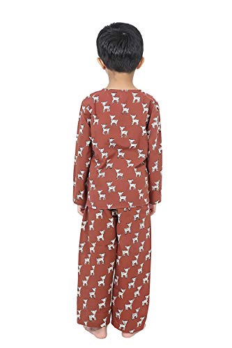 Image of Cotton Night Suit for Boys & Girls | Pajama Sets | Baby Top & Pant | Kids Dress | Printed Night Dress | Sleepwear Suit | P-3