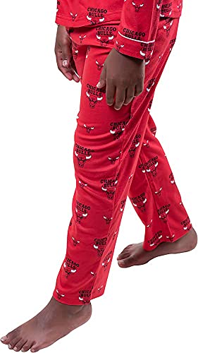 Image of Ultra Game Youth NBA Official 2-Piece Super Soft Button Down Pajamas Set