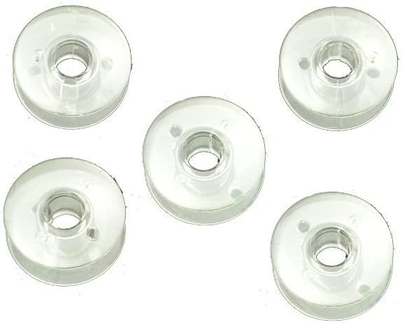 25 bobine per macchine da cucire in plastica trasparente per Singer Brother Janome Toyota  15