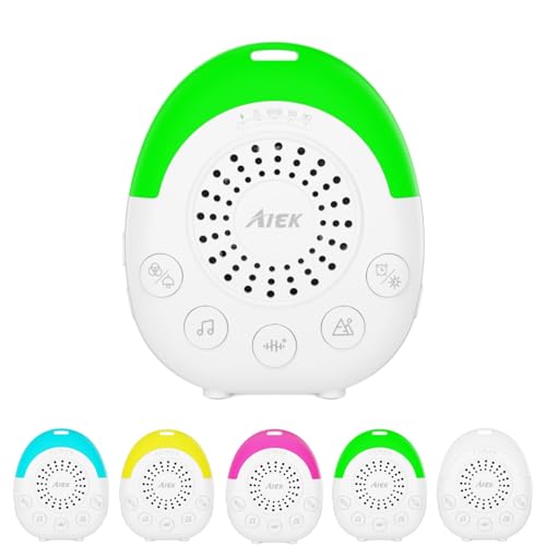 Machine à bruit blanc pour bébé, machine à son de sommeil portable, 30 sons de la nature apaisants et veilleuse 5 couleurs, minuterie de 60 min et 90 min, fonction de mémoire, aide au sommeil pour