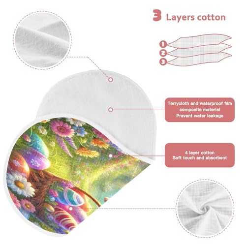 Rabbit Easter Egg Gorgeous Baby Burp Cloths Burp Cloth Rags Cotton Burp Clothes Absorbent Muslin Burp Cloths Soft for Unisex Boy Newborn Girl 1 Pack 22x11 Inches3