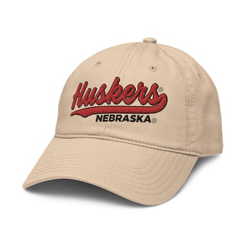 Gorra de béisbol ajustable Nebraska Cornhuskers Cursive Logo miniatura 1