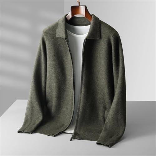 Men's Wool Cardigan Casual Knitted Lapel Sweater Men's Business Solid Color Sweater4