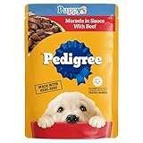 Pedigree Puppy Morsels in Sauce Wet Puppy Food with Beef, 3.5 oz Pouch