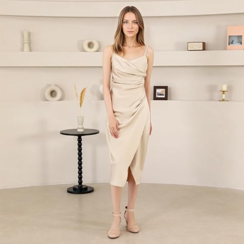 Image of 3 Inch Wide Width Chunky Heels for Women Closed Toe Heels Dress Shoes for Womens Round Pumps Ankle Strap Block Heel Bridesmaid Wedding Prom Party Comfortable (Run Large, Size Half Down)
