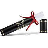 Tinlade Black Graduation Diploma Tube Holder with Gold Foil Stamping Graduation Cap 12.6 x 2 x 2 Inches Waterproof Certificate Scroll Holder for Certificate Diploma Documents Posters Blueprints
