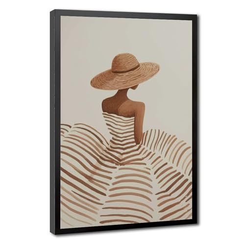 Toile chapeau de soleil minimaliste pour rompre la monotonie d'un mur blanc de bureau