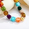 WOWORAMA Colorful Beaded Necklace for Women Trendy Colored Chunky Statement Necklaces Boho Large Square Resin Beads Choker Necklace Y2K Summer Jewelry #4