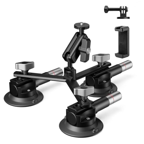 EMART 3�C���` �g���I�z�ՃJ�����}�E���g �{�[���w�b�h�}�W�b�N�A�[���t�� Insta360�p | DJI Osmo Action 6/5 Pro/4�AInsta360 x4/x5�AGoPro�ADSLR�A�Ԃ̃t�����g�K���X�A���A�t�[�h�̌g�ѓd�b�ɑΉ�