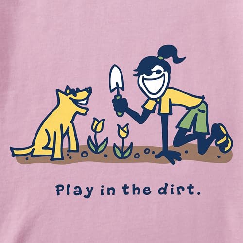 Life is Good Women's Crusher Tee, Short Sleeve Cotton Graphic T-Shirts, Jackie Play in The Dirt2