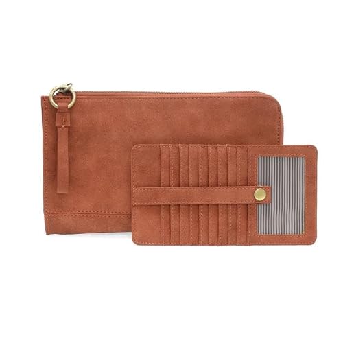 Joy Susan Women's Fashion Purse Faux Suede Karina Convertible Wristlet and Wallet - Spice