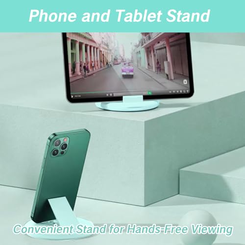 YAFIYGI 9 in 1 Cable Case USB Adapter Cable Conversion Storage Box USB Type C to Micro USB/Lightning/USB A Cable Data Transfer Tool Contains Sim Card Slot Tray Eject Pin Use as Phone Holder (Green) - Thumbnail 4