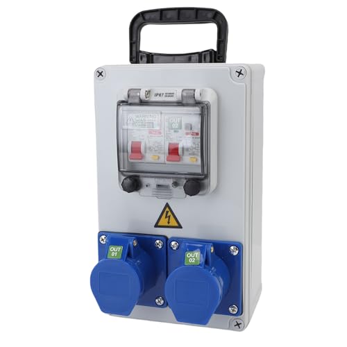 Xiuganpo Distribution Box for Electrical Base, Multifunctional Outlet Box IP44-67 for the Construction Site